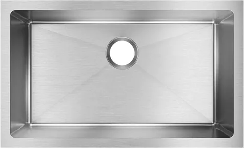 Miniatura 12 de Elkay EFRU311610T Crosstown - Fregadero de cocina de acero inoxidable de 32 1/2" bajo montaje, cuenca única - Acero inoxidable