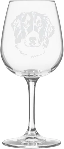 Miniatura 356 de Copa de vino de 12.75 onzas con diseño de perro grabado