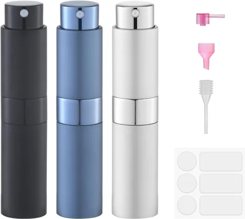 Fusupak Atomizador de Perfume Botella de Viaje Recargable: Vaporizador de Colonia Portátil para Hombres - Mini Spray Vacío para Recarga - 8ml Tamaño