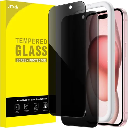 Miniatura 9 de JETech Protector de pantalla de privacidad para iPhone 17 Pro Max de 6,9 pulgadas, película de vidrio templado antiespía con herramienta de fácil