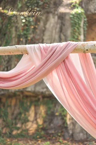 Miniatura 6 de Lookein Cortinas de arco para boda, fiesta, recepción, telón de fondo, cenador de boda, 3 paneles de 30 pulgadas de ancho, 6.5 yardas, rosa rosa
