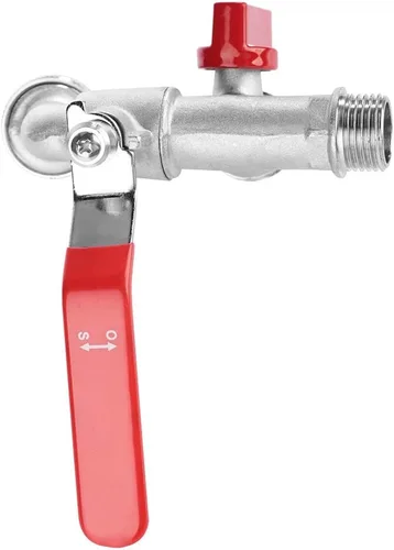 Miniatura 5 de Grifo de montaje en pared para exteriores, grifo Bibcock para balcón, fregona, grifo de agua de doble válvula de 90 grados, grifo de latón de 1/2