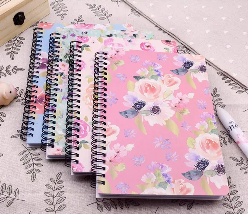 Miniatura 5 de Yansanido - Cuaderno en espiral, 4 unidades, tamaño A5, tapa dura gruesa de 5/16 de pulgada (8 mm), con hojas rayadas, 4 colores, 80 hojas, 160