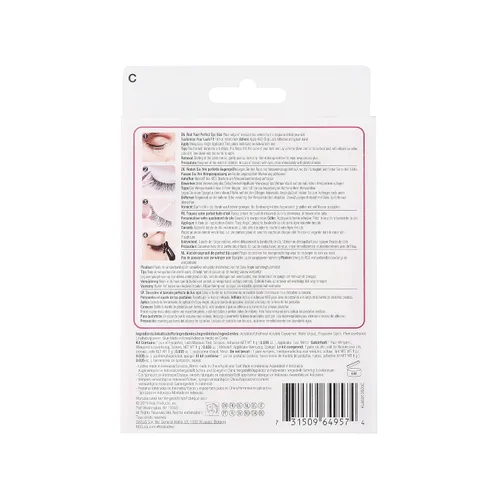 Miniatura 3 de Kiss Lash-101 - Kit de pestañas postizas todo en uno para principiantes, pestañas de tira reutilizables, fácil de aplicar, 1 par de pestañas