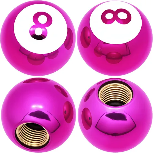 Miniatura 21 de 4 piezas tapas de vástago de válvula de neumático estilo bola 8, cubiertas universales de vástago de válvula de neumático con núcleo de cobre a