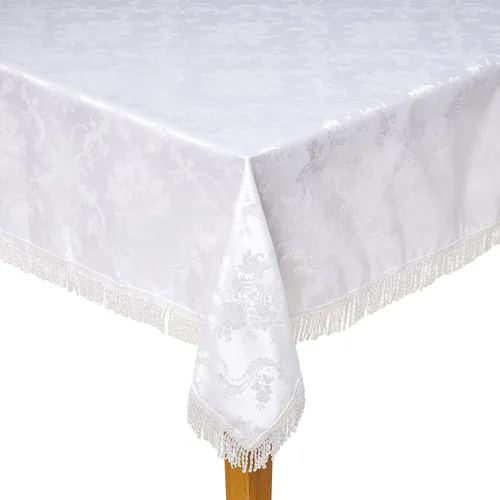 Miniatura 7 de Violet Linen Majestic Damask - Mantel con diseño de damasco, color beige, 54 x 72 pulgadas, rectangular