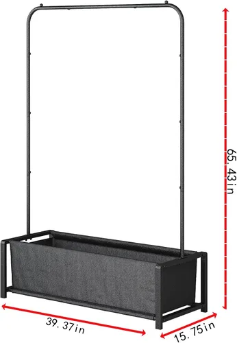Miniatura 5 de SUOERNUO - Perchero de ropa para colgar con estante metálico inferior resistente y portátil para secar abrigos y camisas, color negro (bolsa negra)