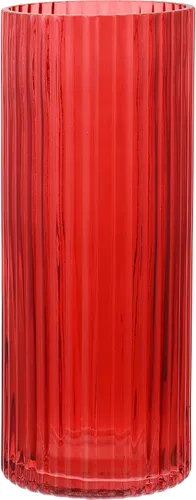 Miniatura 25 de Jarrón de vidrio ámbar para flores, jarrones de vidrio acanalados, jarrones altos de vidrio para tulipanes, jarrón de vidrio moderno para sala