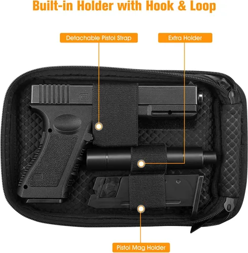 Miniatura 2 de FINPAC Funda de transporte oculta para arma con correa para el hombro, funda suave para pistola, paquete Fanny, cinturón de cintura, bolsa
