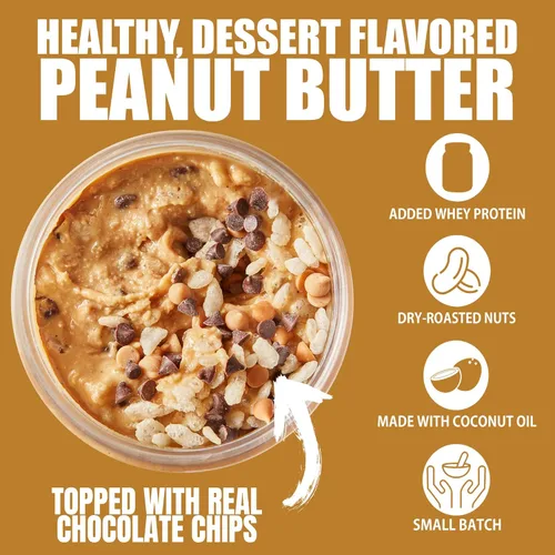 Miniatura 3 de Fit Butters Scotcheroo - Mantequilla de maní para untar, proteína añadida y aceite de coco, baja en carbohidratos, baja en azúcar, mantequilla