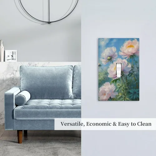 Miniatura 8 de Decorativo Arte Interruptor de Luz Cubiertas de Pintura al óleo Estilo Flores Placa de Pared de Interruptor de Interruptor Decorativo Placa