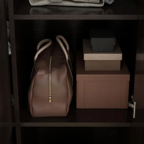Miniatura 8 de AGOTENI Armario grande para dormitorio con 1 espejo y 2 cajones, armario de 70.9 pulgadas de alto con puertas y estantes, barra para colgar
