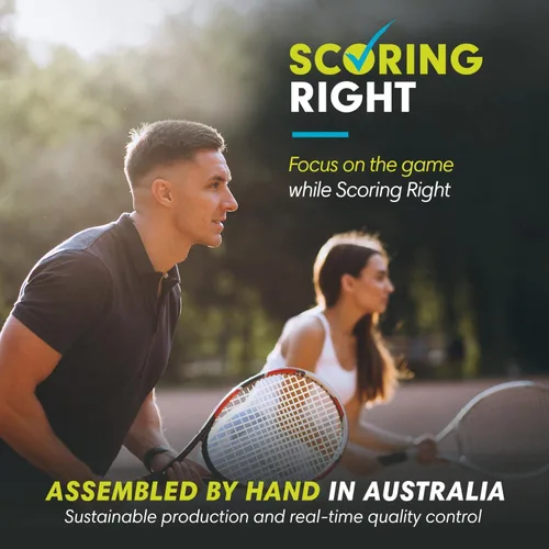Miniatura 3 de Scoring Right Portable Tennis Racket and Padel Scorekeeper, Easily Mounted Small Score Board to Keep Score of Points, Games, and Sets, ITF