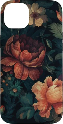 Miniatura 15 de Vintage Dark Flower Pattern Moody Floral Case for iPhone 17