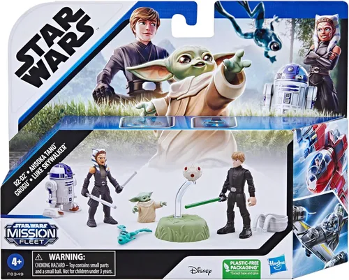 Miniatura 4 de STAR WARS Mission Fleet, juego de figuras de acción Grogu a escala de 2.5 pulgadas con 4 figuras y 7 accesorios, juguetes para niños y niñas de 4