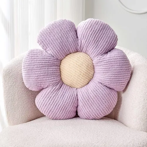 Miniatura 31 de Kcvvcr Almohada Decorativa de Flores, Almohada de Suelo Suave Blanca con Forma de 14.9" para Decoración del Hogar, Lindas Almohadas Decorativas