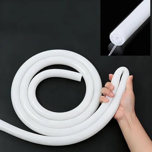 Miniatura 9 de JARBIH Tubo de neón LED redondo de 360 ° de 16.4 pies, canal difusor de silicona, cinta de tubo de neón flexible IP65, cubierta de tira de luz