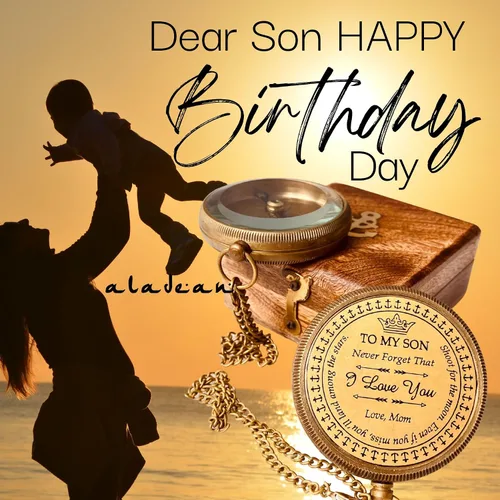 Miniatura 3 de Regalo para hijo de mamá y papá Brújula grabada de 5 cm - Regalos del padre al hijo, regalos de mamá al hijo para graduación 2025, bautizo