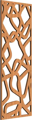 Miniatura 81 de Acme Paneles de pared decorativos de madera con calado, 9 3/8 pulgadas de ancho x 24 3/8 pulgadas de alto x 1/4 de alto, roble rojo