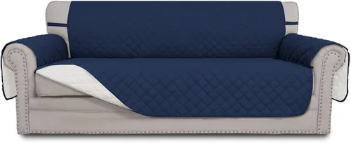 Miniatura 134 de Easy-Going - Funda para sofá, futón y sillón sin reposabrazos, reversible, resistente al agua, para mascotas y niños (azul oscuro/azul claro)