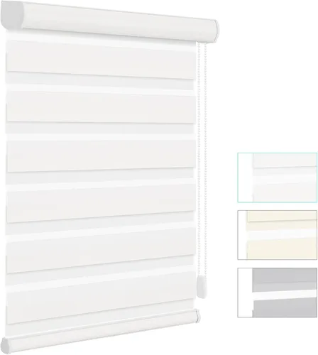 Miniatura 18 de Changshade - Persianas de cebra personalizadas con cordón, persianas enrollables de cebra con bloqueo de luz (85%) con cordón, persianas enrollables