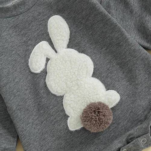 Miniatura 7 de FYBITBO Sudadera de cuello redondo para bebé niña y niño, mameluco de burbujas, camisa de manga larga, traje de San Valentín, ropa de otoño
