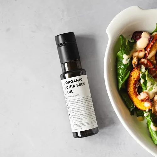 Miniatura 2 de Erbology Aceite de semilla de chía orgánico de 3.4 onzas líquidas, prensado en frío, rico en omega-3 (66%) y vitamina E (330% RI), sin aditivos ni