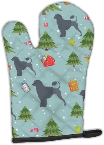 Miniatura 119 de Caroline's Treasures BB4872OVMT - Guante de horno de Navidad Affenpinscher resistente al calor, grueso para sartenes calientes y horno, manopla