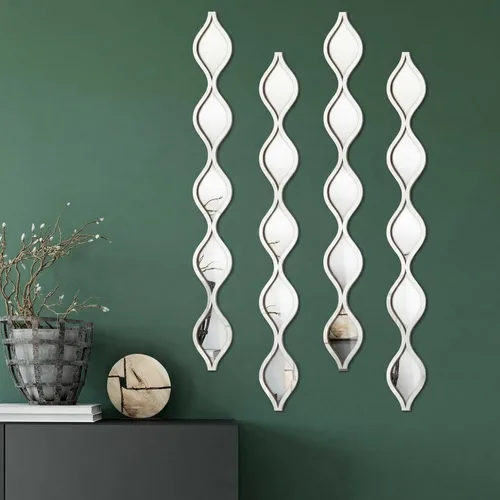 Miniatura 8 de Qunclay - Espejo de lágrima para pared, arte decorativo, espejo decorativo para pared, arte colgante largo y estrecho para apartamento, sala