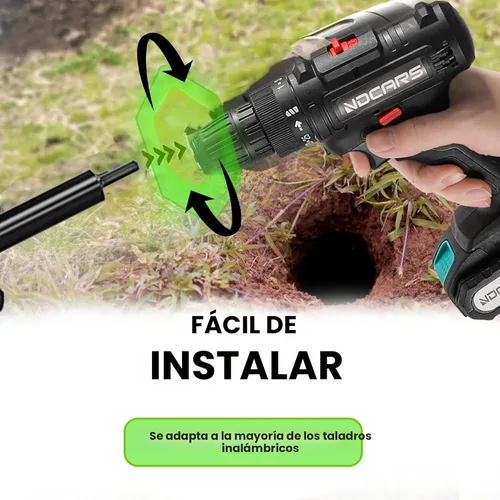 Miniatura 5 de Paquete de 4 brocas de taladro para plantar – Herramienta de agujero en espiral de jardín y plantador de bulbos para agujeros de paraguas