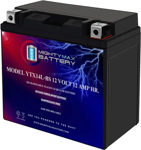 Miniatura 19 de Batería Mighty Max YTX12-BS - 12 V 10 Ah, 180 CCA, Batería SLA AGM para motocicleta recargable libre de mantenimiento