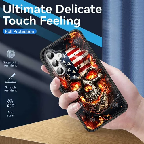 Miniatura 7 de Funda para Galaxy S25, resistente de doble capa de policarbonato duro y silicona suave, resistente a prueba de golpes, funda protectora para Samsung