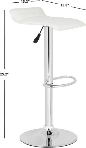 Miniatura 3 de Safavieh Home Collection Kemonti Taburete giratorio ajustable de gas de 22.4 a 30.9 pulgadas