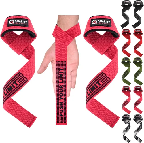 Miniatura 2 de QTF Lifting Wrist Straps for Weightlifting, Gym Wrist Wraps Padded Wrist Support Wraps, Bodybuilding, Powerlifting, Deadlifting and Secure Grip