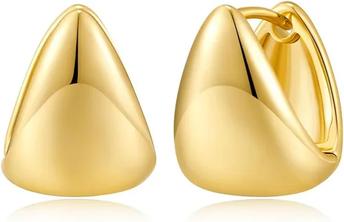 Aretes de aro chapados en oro de 14 quilates, pequeños aros cuadrados para mujer, aretes minimalistas lindos para mujeres y niñas, regalo de oro,