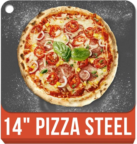 Miniatura 11 de Chef Pomodoro Pizza de acero para horno de 13 pulgadas 1/4 de pulgada de espesor, acero para hornear para horno, parrilla, pan de masa madre, piedra