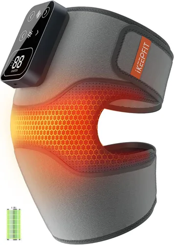 Miniatura 10 de IKEEPFIT - Masajeador de rodilla inalámbrico con calor y vibración para alivio del dolor, MAXwarm 4.0 [2025 Actualizado] - Rodillera eléctrica