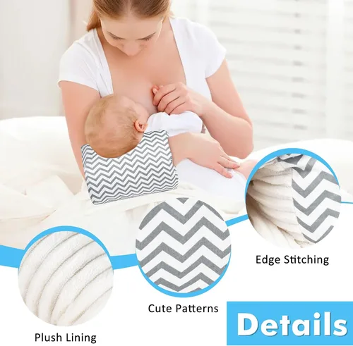 Miniatura 4 de Almohada de brazo de lactancia para bebé, almohadas de brazo de lactancia para lactancia materna, algodón suave para recién nacidos, más apoyo