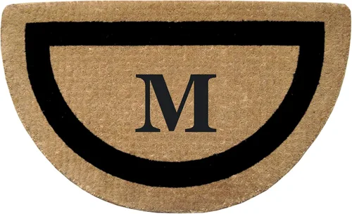 Miniatura 61 de Tapete de fibra de coco natural, para puerta de entrada, rectangular, resistente, para patio, atrapador de suciedad antideslizante, decoración