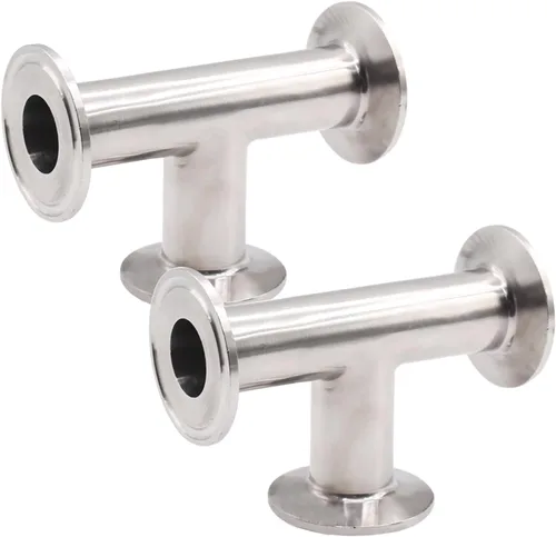 Miniatura 11 de DERNORD Abrazadera Tee 3 Way Acero Inoxidable 304 Montaje Sanitario Se Ajusta 2" Tri-abrazadera, 2.008 in Tubo OD