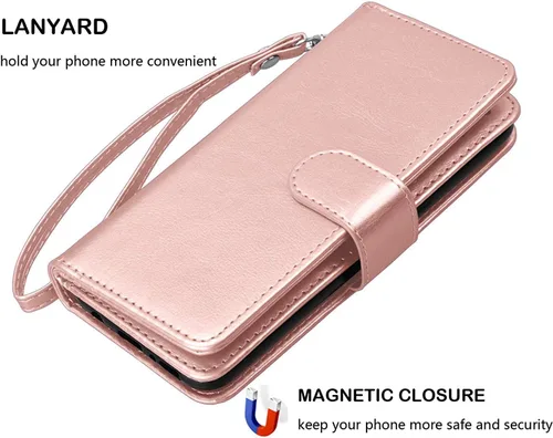 Miniatura 6 de Njjex Funda para Galaxy S20 Ultra 5G, para Samsung Galaxy S20 Ultra (6.9 pulgadas), [9 ranuras para tarjetas] Funda de piel sintética para tarjetas