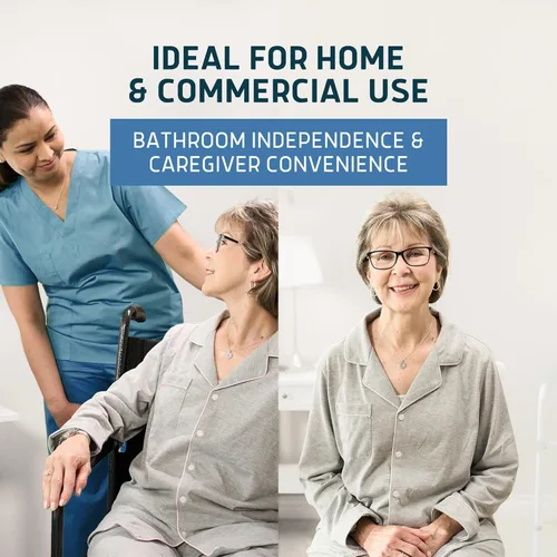 Miniatura 6 de Lunderg Commode Liners - Paquete económico de 100 unidades de ajuste universal - Forros de cabecera de grado médico desechables para silla cómoda