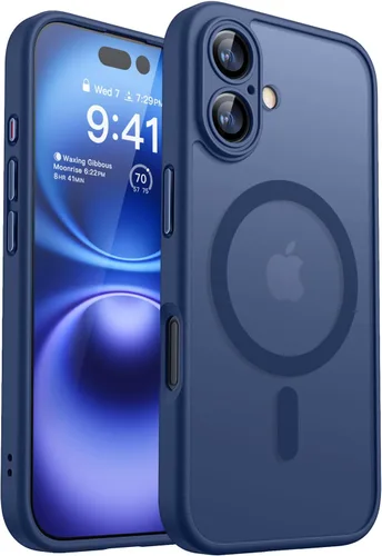 Miniatura 45 de CANSHN Funda magnética compatible con iPhone 17 Pro, mejorada [protección completa de la cámara] [compatible con Magsafe] [mate translúcido] funda