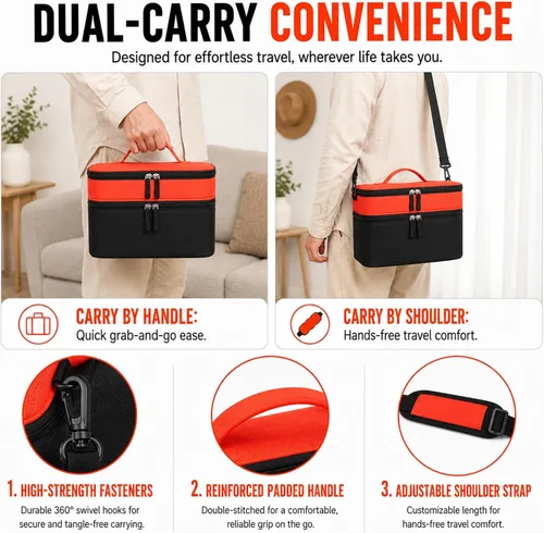 Miniatura 6 de Bevegekos Bolsa de viaje de almacenamiento para Toniebox 2, juego de iniciación, para figuras de Tonie, estación de carga y auriculares, solo funda