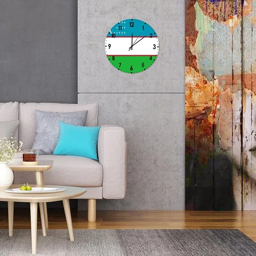 Miniatura 49 de Cheyan Reloj de pared con bandera de Canadá de 12 pulgadas, silencioso, sin tictac, de PVC, funciona con pilas, reloj redondo decorativo, regalo