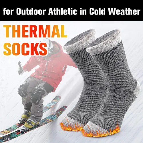 Miniatura 6 de Busy Socks Winter Warm Thermal Socks for Men Women Extra Thick Insulated Heated Crew Boot Socks for Extreme Cold Weather