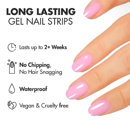 Miniatura 5 de MOYOU LONDON Tiras de uñas de gel semicuradas, 20 unidades. Envolturas de uñas de gel impermeables, se cura con la luz solar o lámpara UV/LED, dura