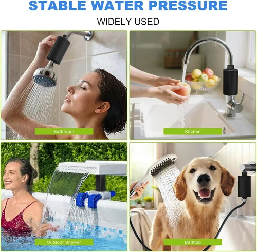 Miniatura 5 de All Metal - Filtro de ducha KDF 55 con vitamina C E y A para agua dura, filtros de agua universales de alta presión para reducir productos químicos