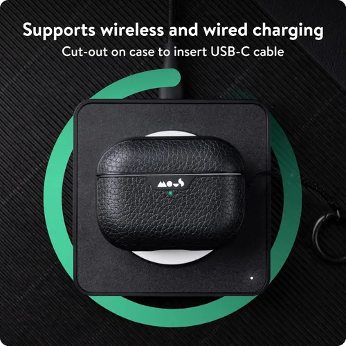 Miniatura 4 de Mous Funda para Airpods Pro 1 y 2 con llavero - Funda compatible con AirPods Pro de carga inalámbrica para AirPods Pro de 2ª generación/1ª