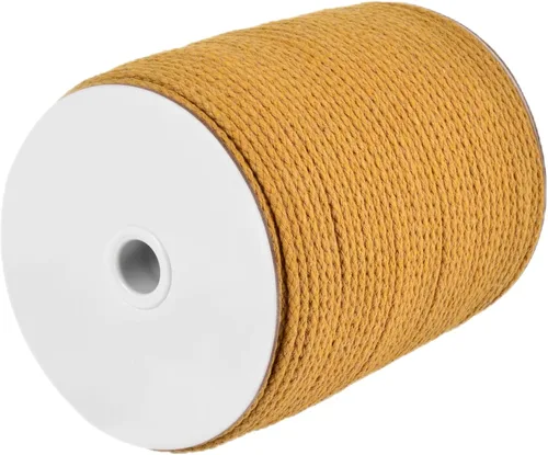 Miniatura 14 de CAQUBO Cuerda de Macramé de Algodón Trenzado de 4 mm, 157 Metros, Color Blanco, Hilo de Macramé para Manualidades, Cuerda de Macramé Suave, Cordón